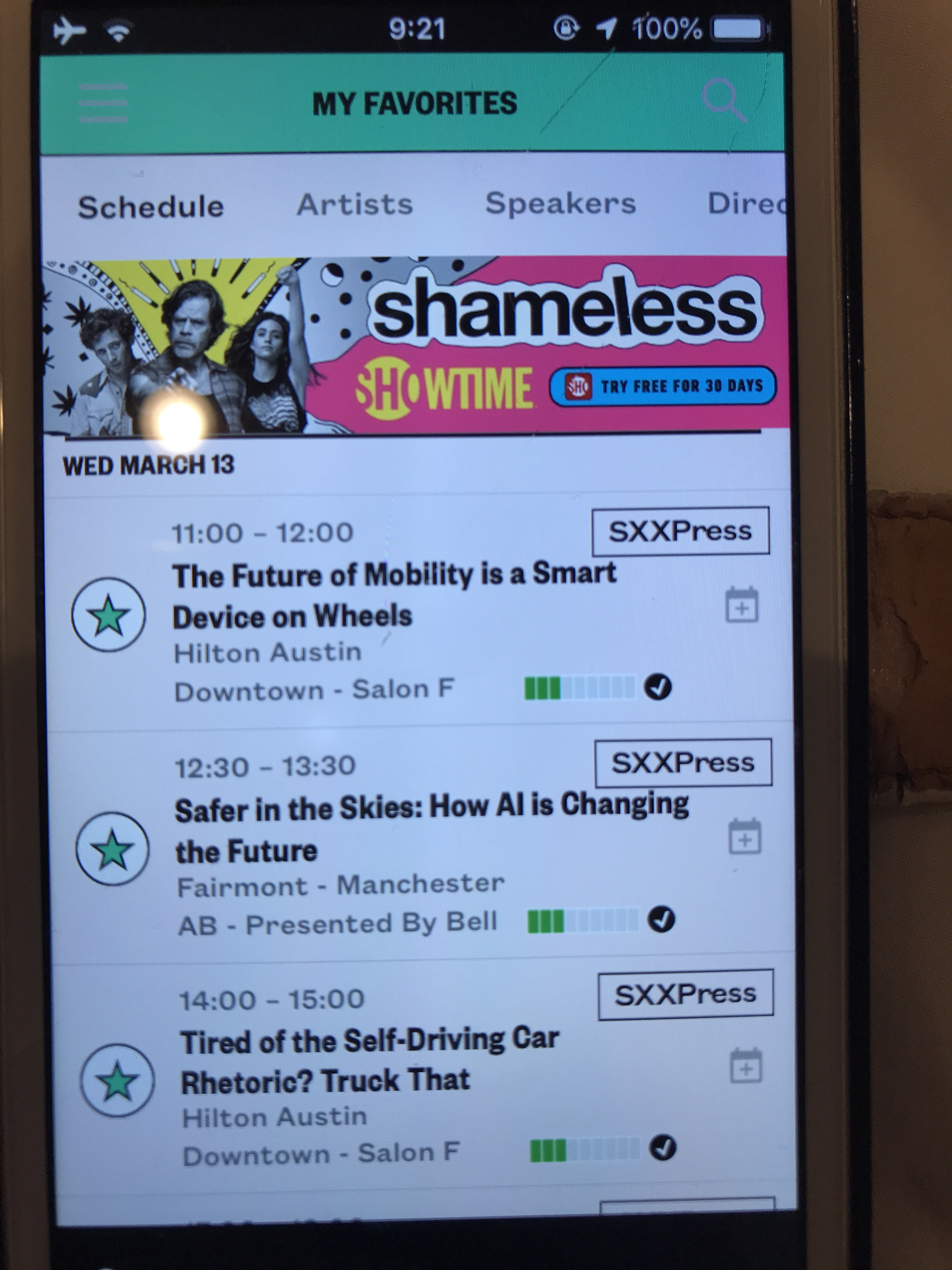 公式App「SXSW GO」の画面