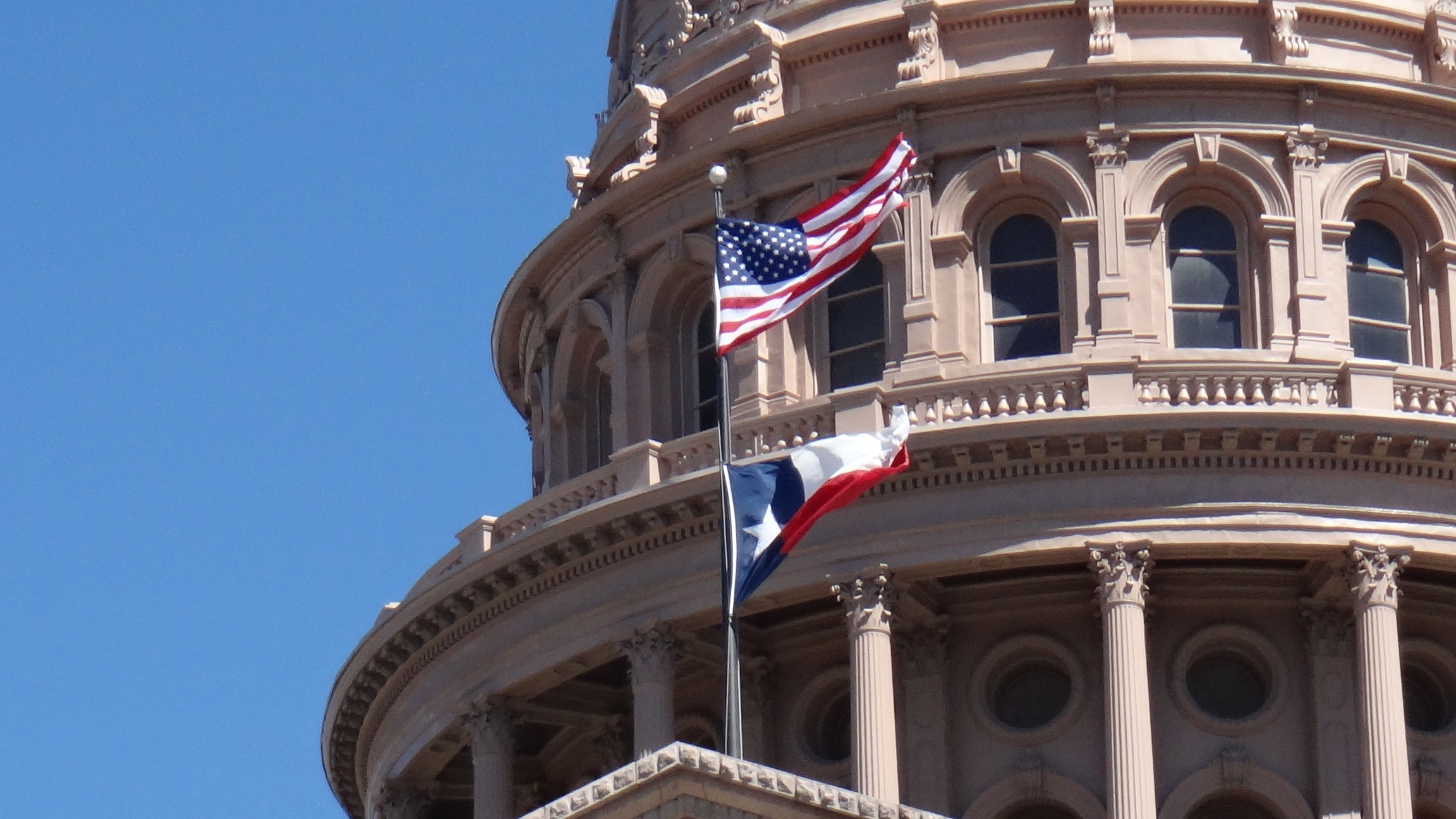 星条旗とテキサス州旗